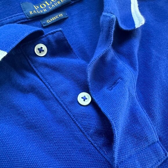 Ralph Lauren | Bear Polo Shirt | XXL | Classic Fit | Royal Blue | 100% Cotton - Picture 9 of 16